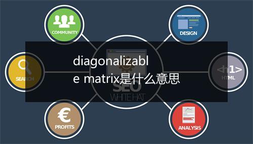 diagonalizable matrix是什么意思