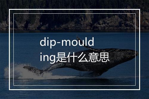 dip-moulding是什么意思