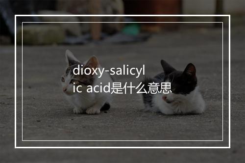 dioxy-salicylic acid是什么意思