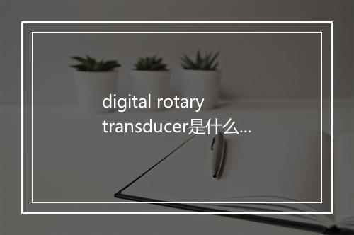 digital rotary transducer是什么意思