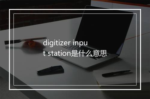 digitizer input station是什么意思