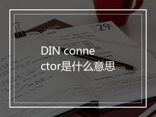 DIN connector是什么意思