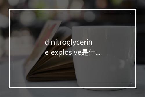 dinitroglycerine explosive是什么意思