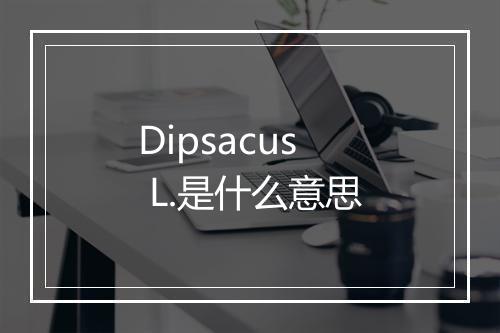 Dipsacus L.是什么意思