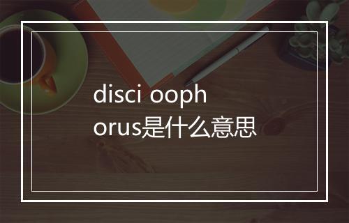 disci oophorus是什么意思