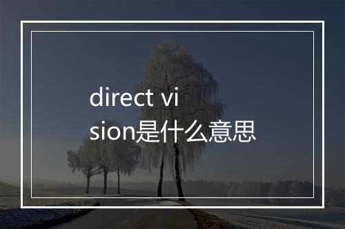 direct vision是什么意思