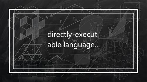 directly-executable language是什么意思