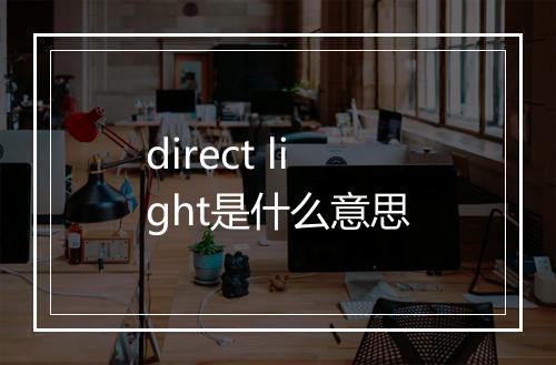 direct light是什么意思