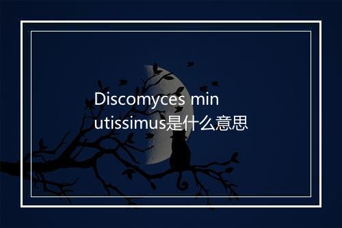 Discomyces minutissimus是什么意思