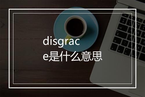 disgrace是什么意思