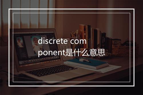 discrete component是什么意思