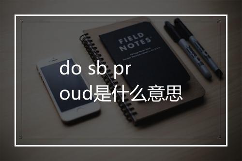 do sb proud是什么意思