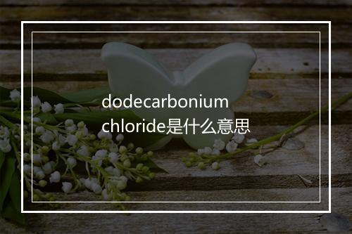 dodecarbonium chloride是什么意思