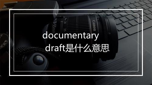 documentary draft是什么意思