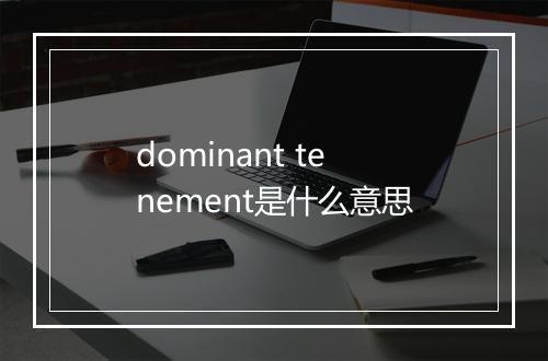 dominant tenement是什么意思