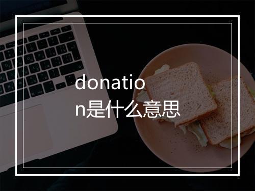 donation是什么意思