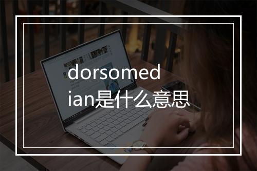 dorsomedian是什么意思