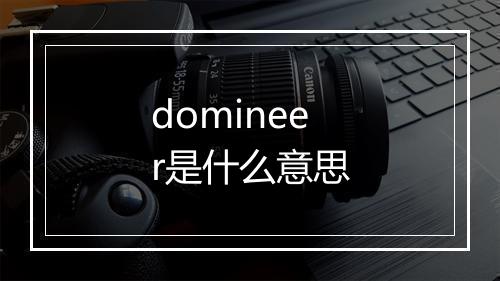 domineer是什么意思