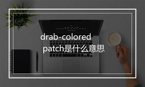 drab-colored patch是什么意思